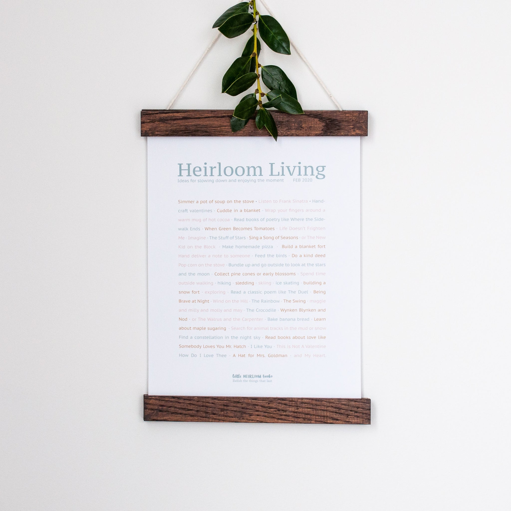 Heirloom Living: what to do with the kids in February