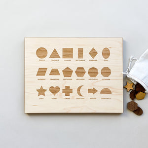 Wooden Shapes Board With Matching Shapes